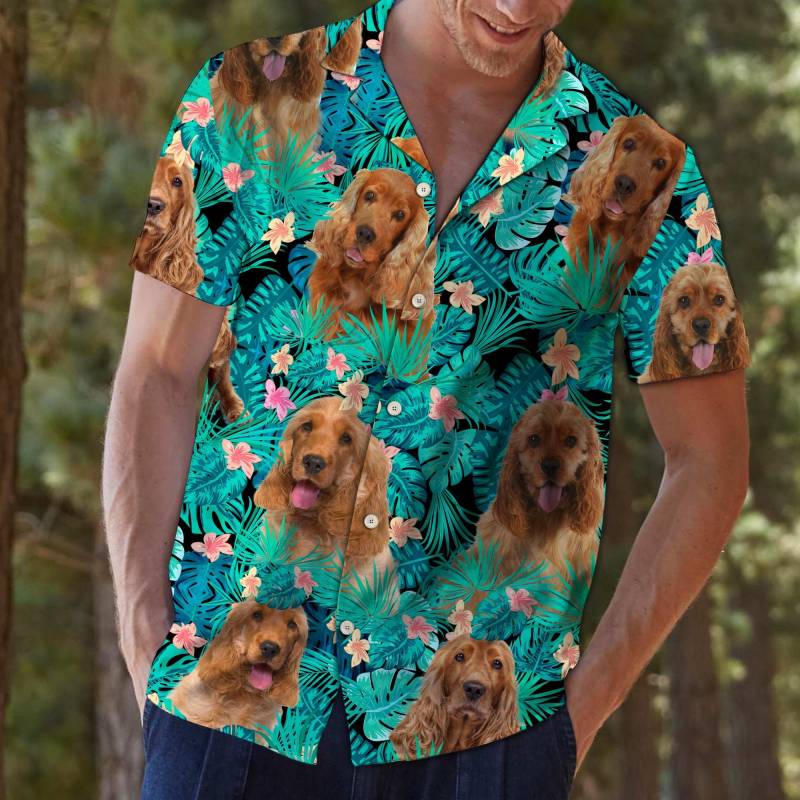 Artsyhomes Cocker Spaniel Tropical Hawaiian Ha104164