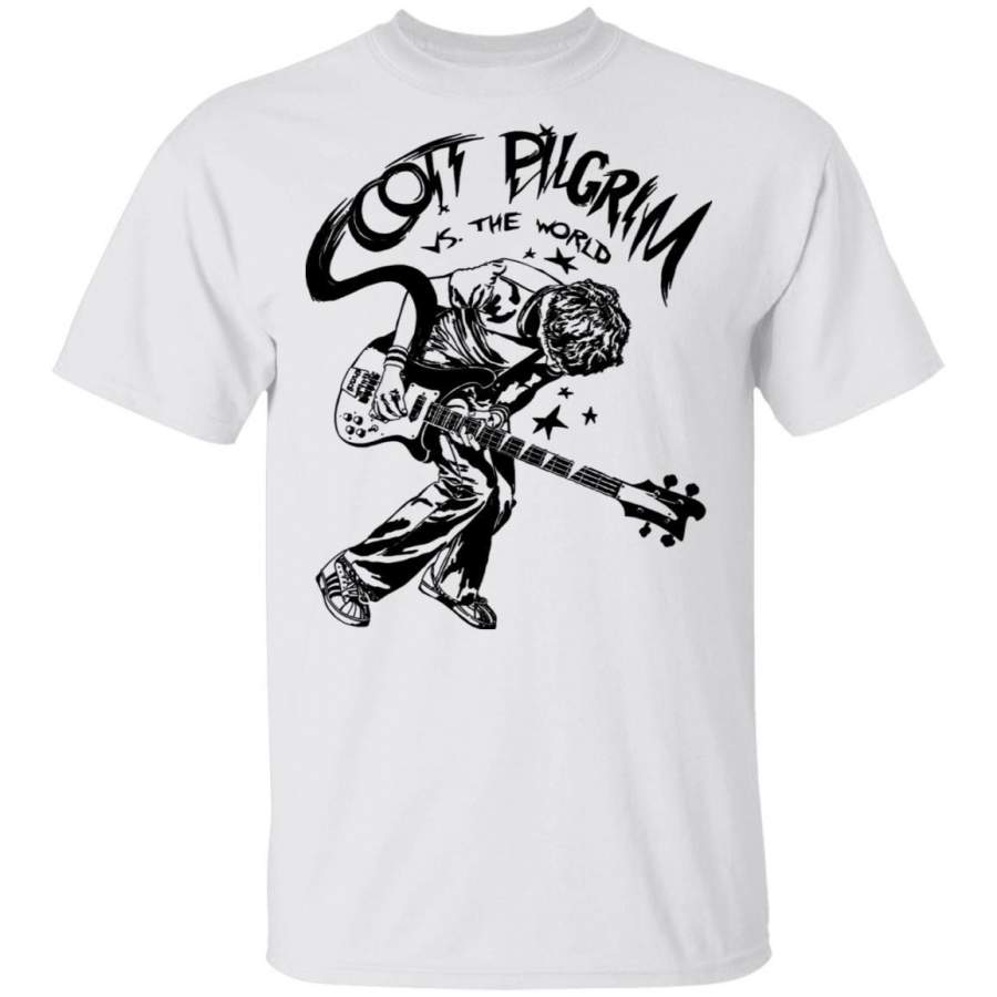 Scott Pilgrim Vs. The World T-Shirt Bass Solo Sketch Shirt Cool Gift MT12