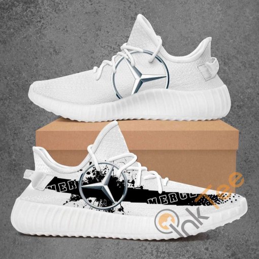 Mercedes Benz Custom Shoes Personalized Name Yeezy Sneakers