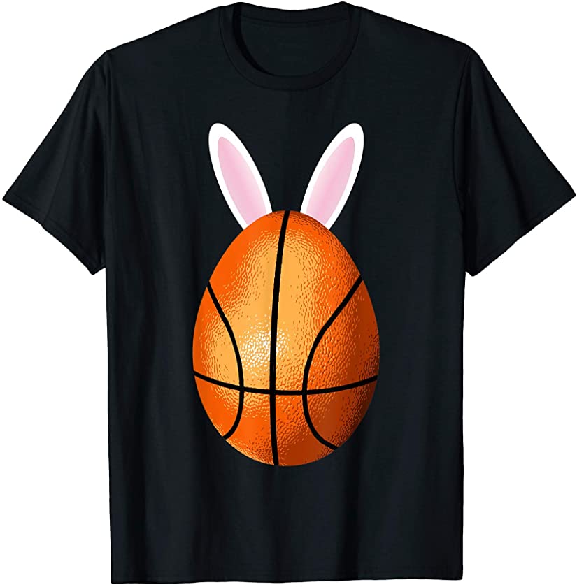 Basketball Bunny Rabbit Eggs Easter Day 2021 Men Women Boys T-Shirt