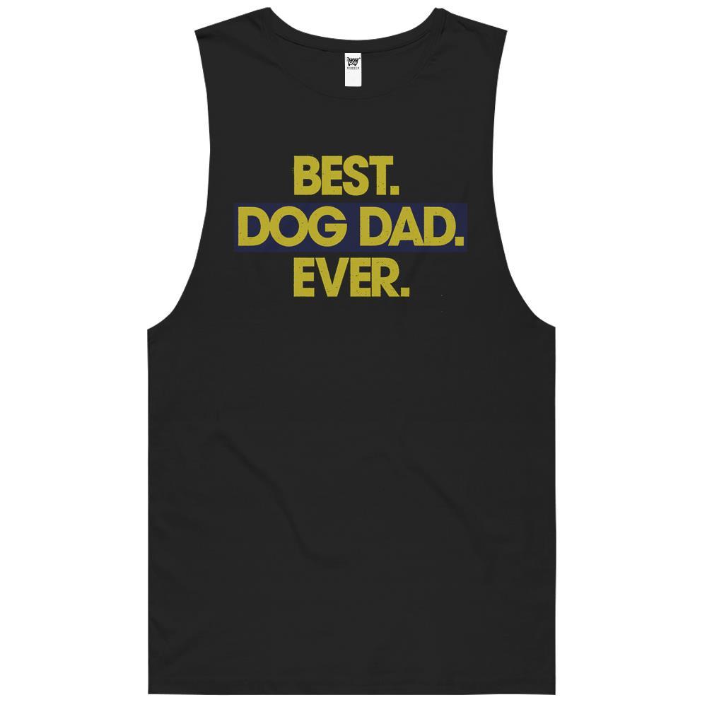 Mens Cool Best Dog Dad Ever Funny Fathers Day Hilarious Graphic Puppy Tee Guy Tank Top