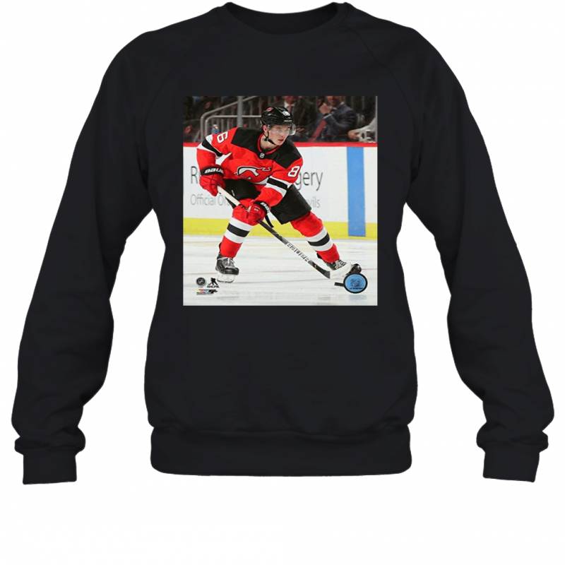 Jack Hughes New Jersey Devils in Action Sweatshirt