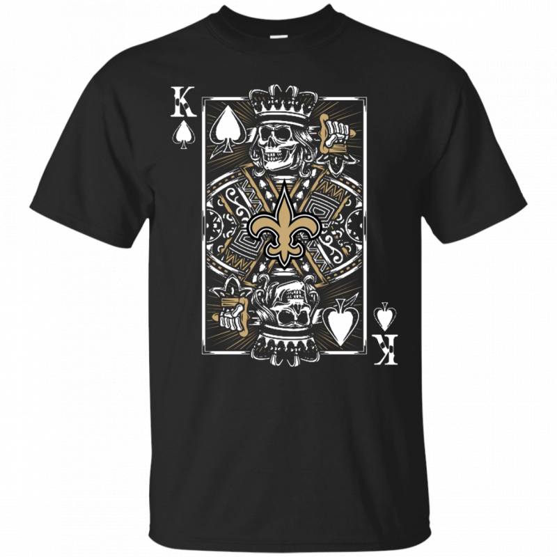 New Orleans Saints Skull King Playing Card T shirts Long Sleeve Sweatshirts Hoodies