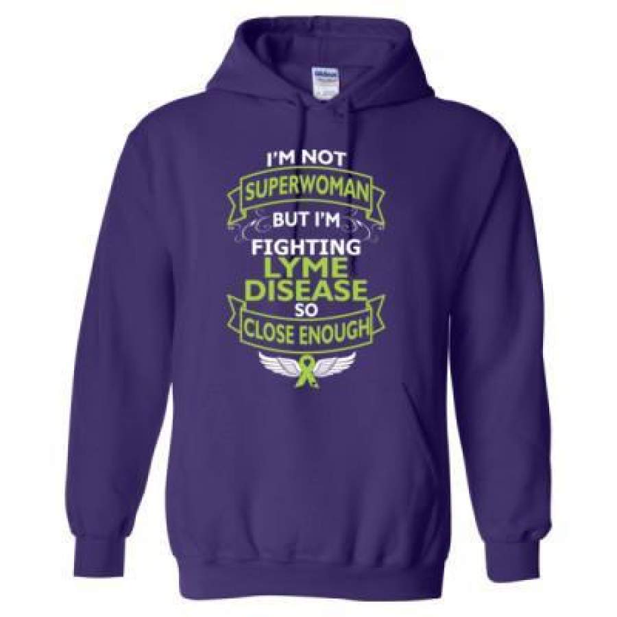 AGR I Am Not Superwoman But I Am Fighting Lyme Disease – Heavy Blend™ Hooded Sweatshirt