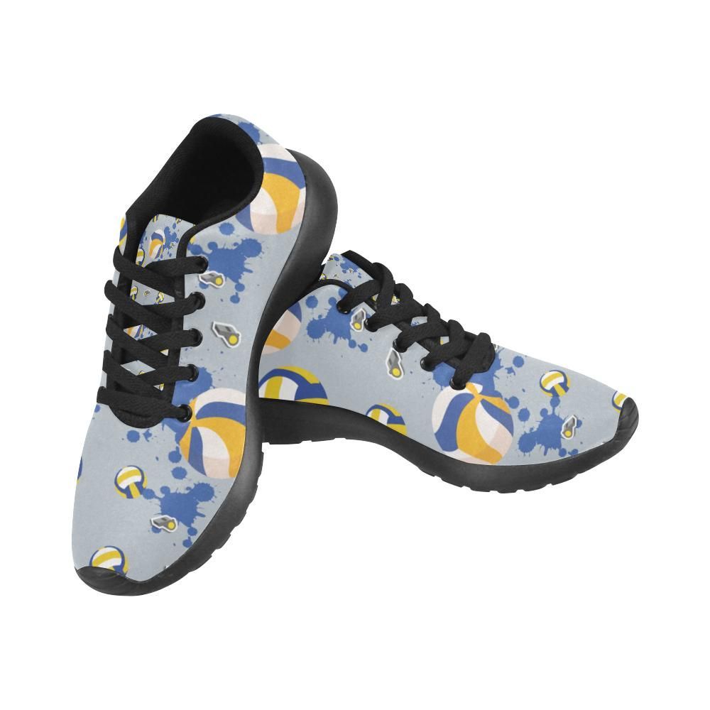 Volleyball Pattern Black Sneakers Shoes