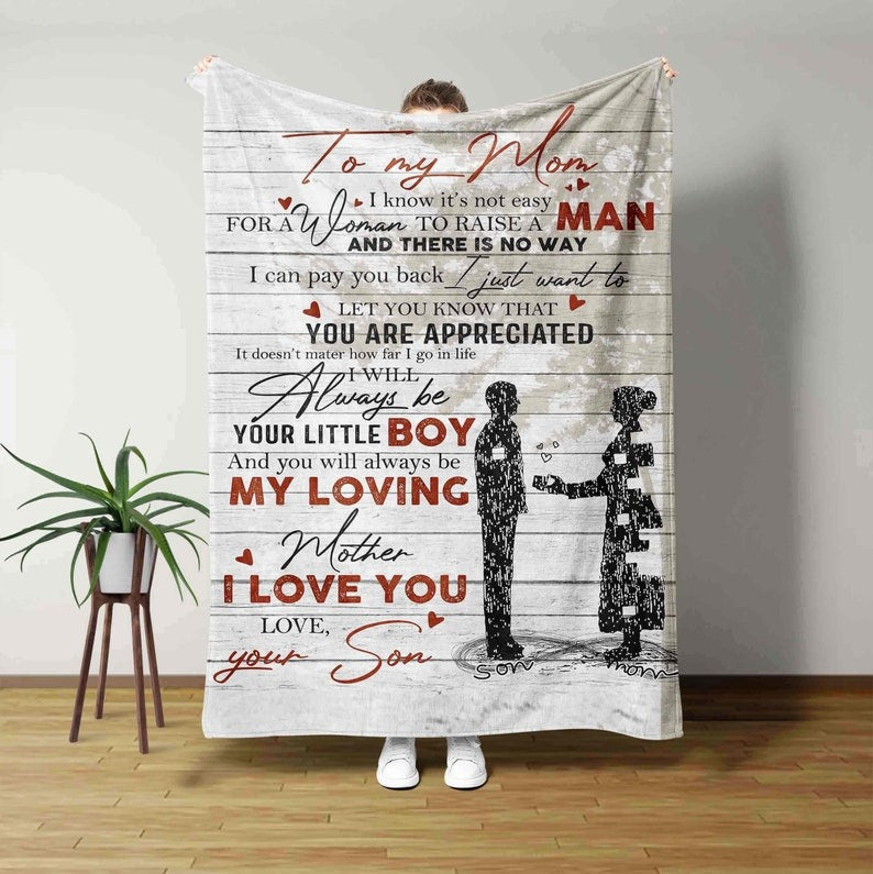 Custom Name Blanket,  Personalized Blanket, To My Mom Blanket, Mom Blanket,Son Blanket, Family Blanket, Mother Day Gift Blanket - Alwaysky Store Design For Mom 2024