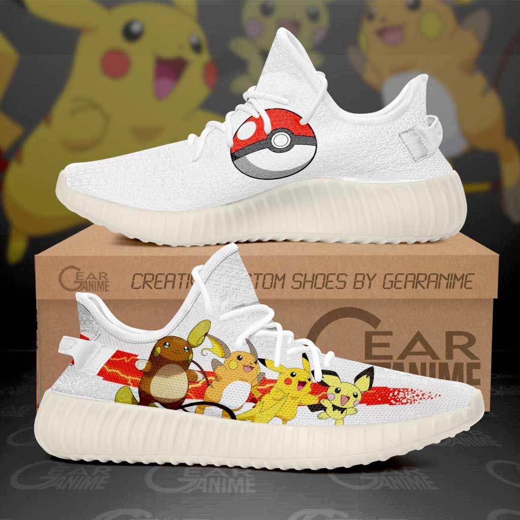 Pikachu Evolution Yeezy Shoes Pokemon Anime Sneakers V11 - Safecheckoutnow Fashion