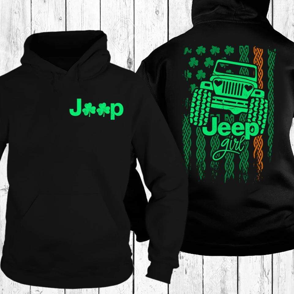 Jeep girl Irish Flag Hoodie 3D All over print #V