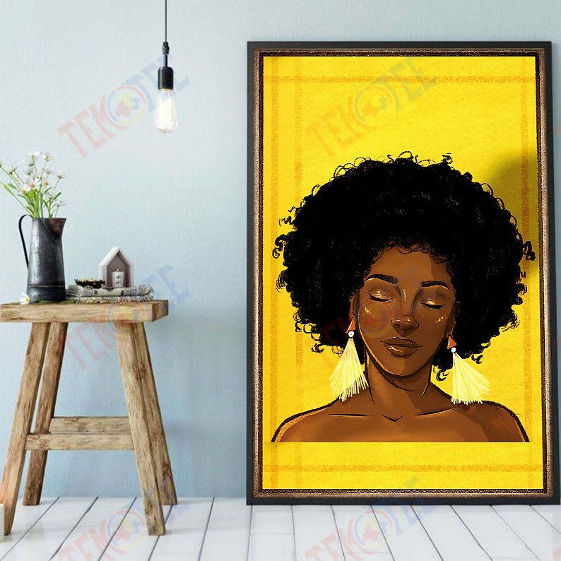 African Canvas Artwork Trendy Afro Poster Art Print Black Queen Black Men Beautiful Home Decor Canvas