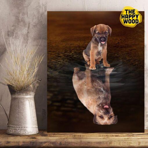 Border Terrier Custom Vertical Canvas Poster For Home Decoration