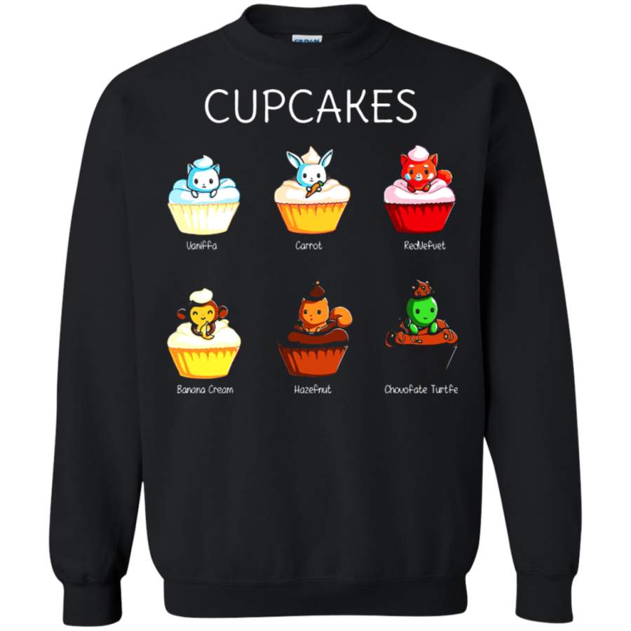 AGR Cute Animal Cupcakes Cat Bunny Fox Monkey Sweatshirt