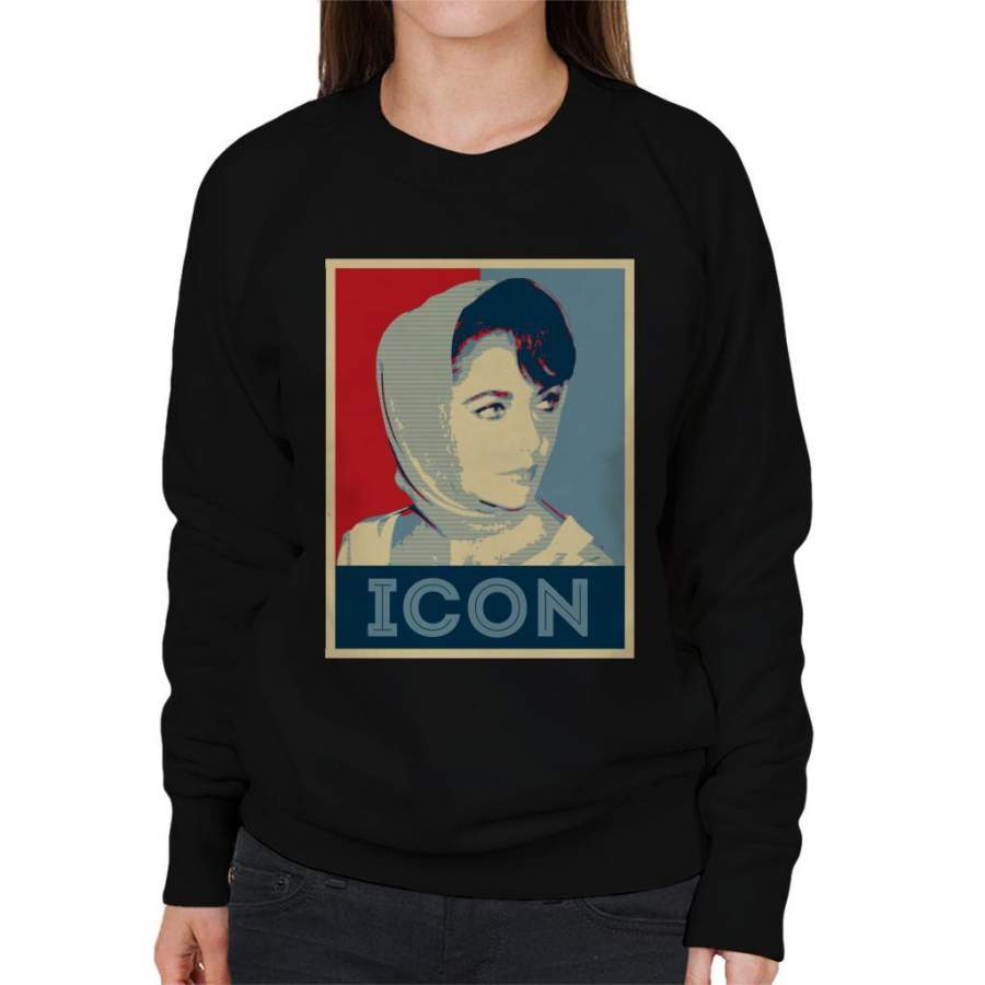 Elizabeth Taylor Hope Poster Inspired Icon Women’s Sweatshirt