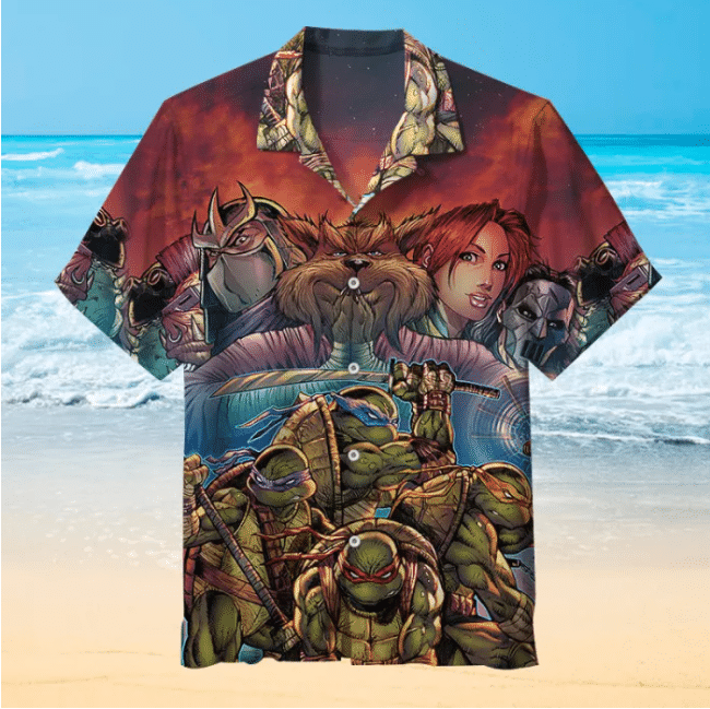 Teenage Mutant Ninja Turtles For Man And Woman Print Short Sleeve Hawaii Shirt Ha67863