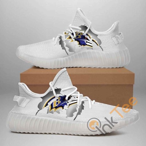 Baltimore Ravens Custom Shoes Personalized Name Yeezy Sneakers