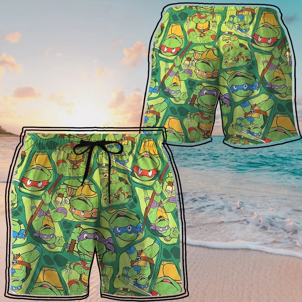 Alohazing Tmnt Hawaiian Beach Shorts Ha71679