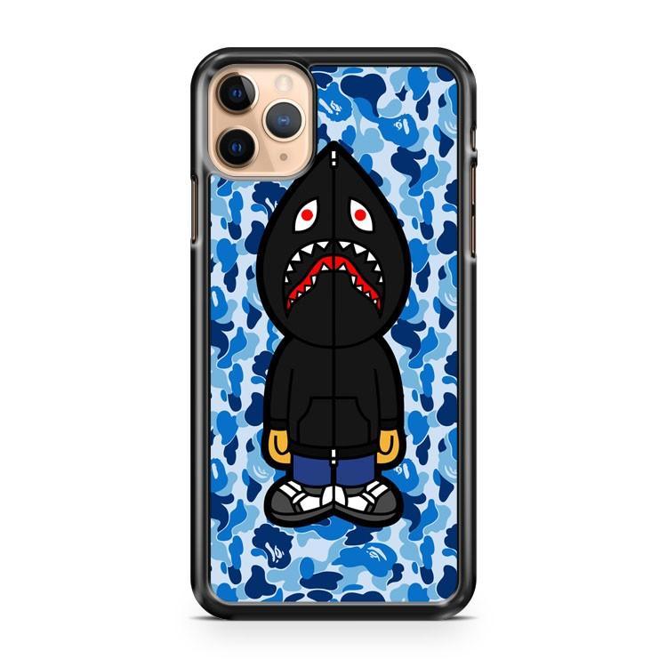 Blue Bape Camo Shark Black Hoodie 3D Case Phone Cases