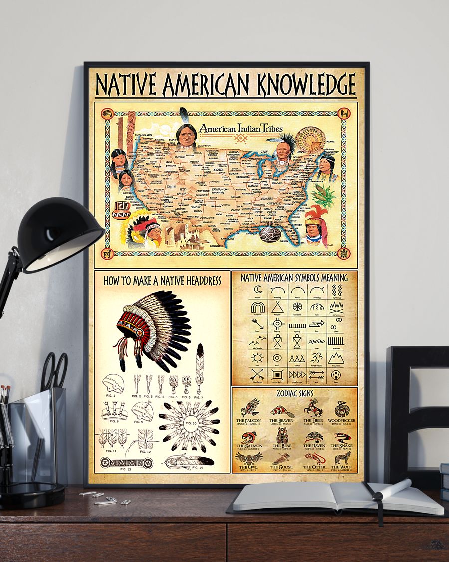 Native American Knowledge Vertical Canvas And Poster | Wall Decor Visual Art