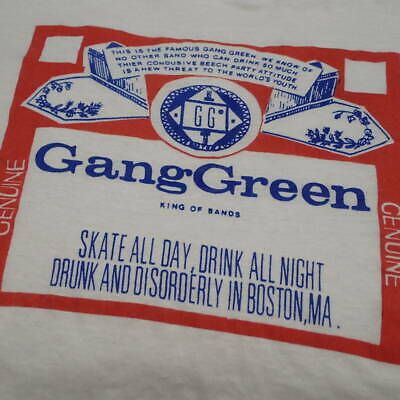 80s Gang Green Vintage T-shirt Things At That Time The Real Thing Band Rock Punk 2433