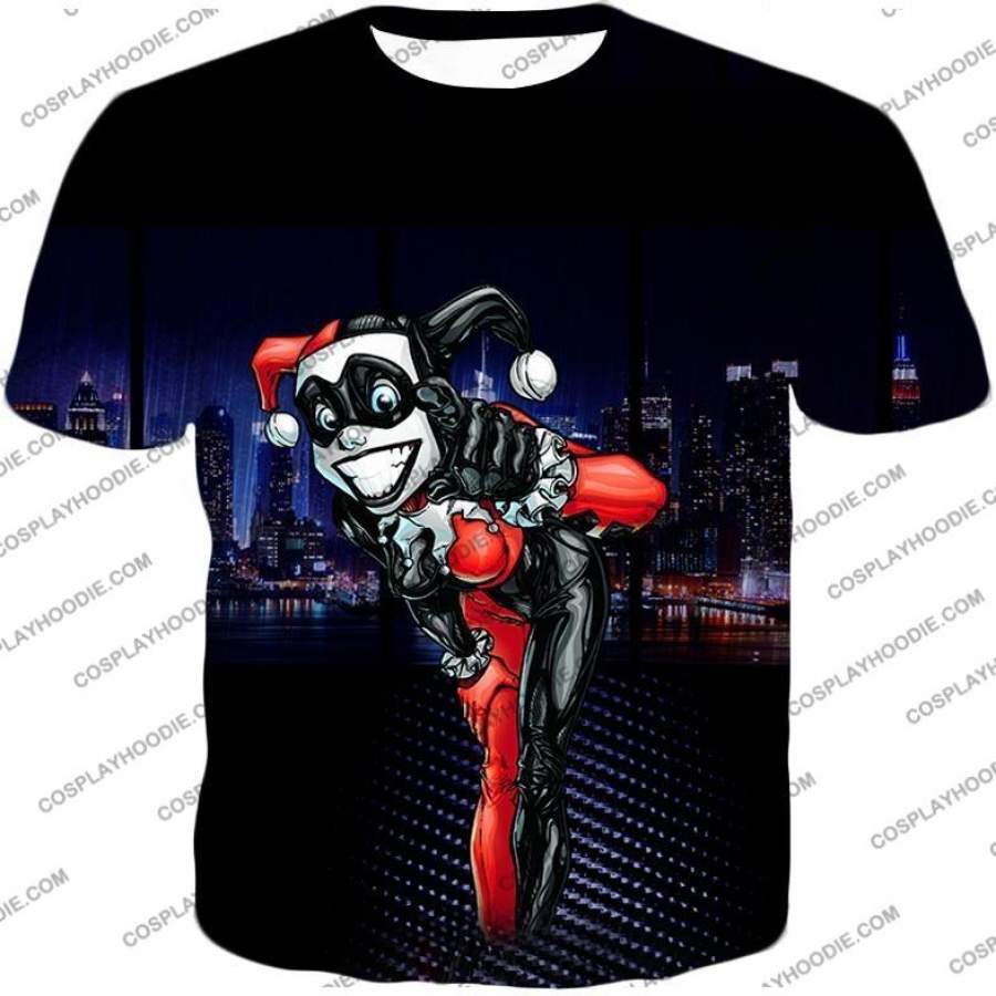 Cool Gotham Villain Harley Quinn Animated Graphic T-Shirt HQ006