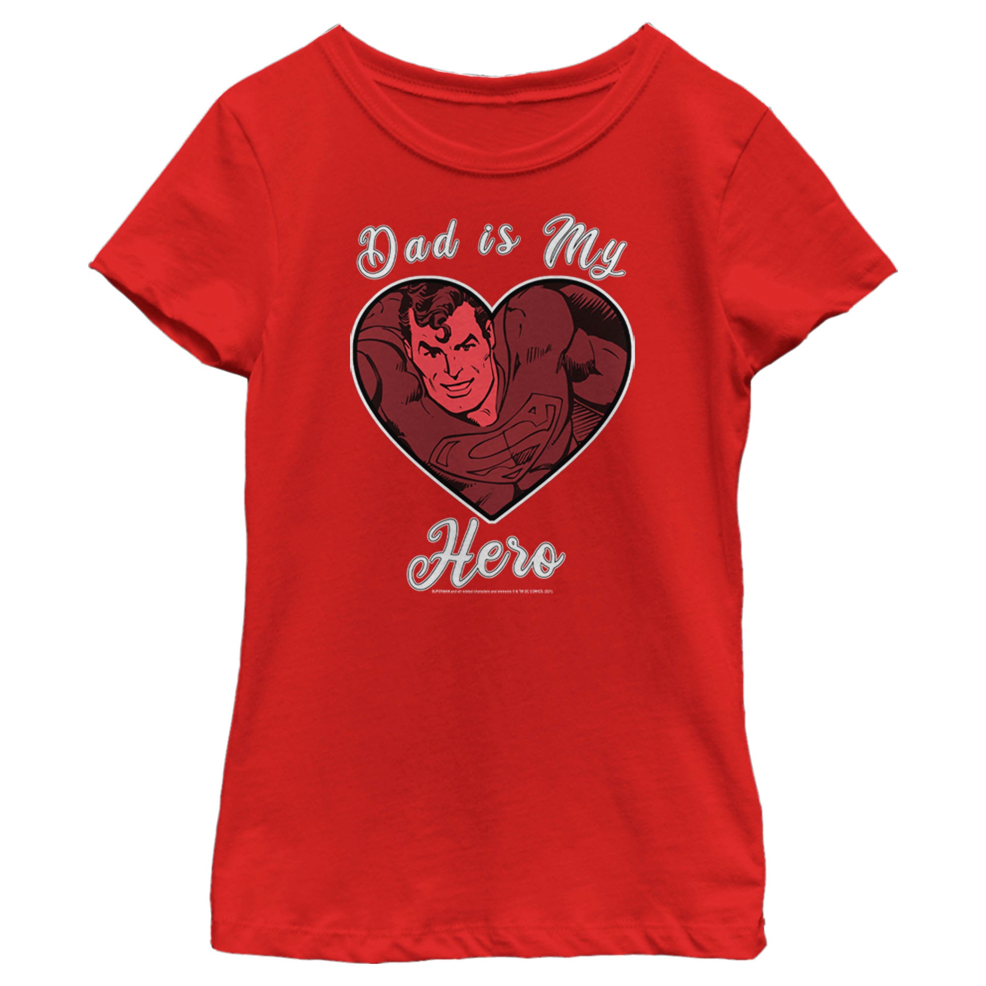 Girl’S Superman Valentine’S Day Dad Is My Hero T-Shirt