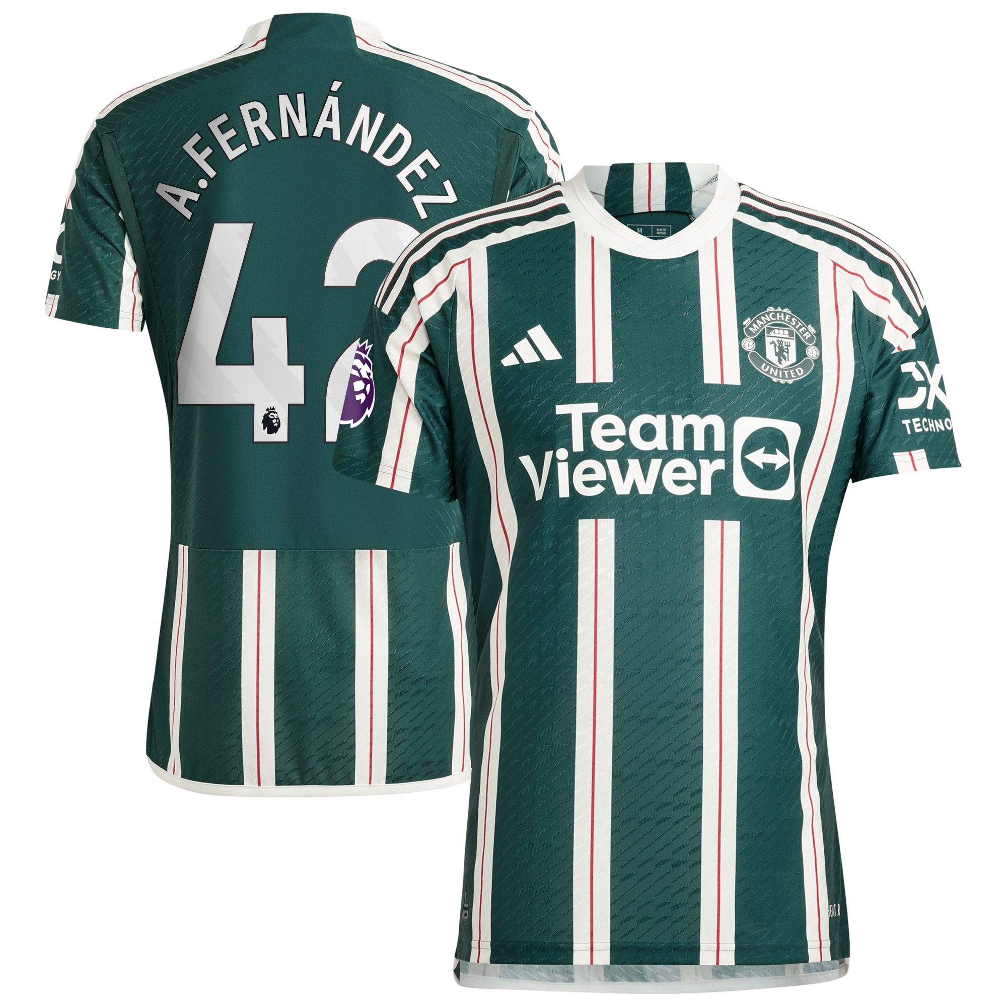 Alvaro Fernández Manchester United 2023/24 Away Authentic Player Jersey  Green