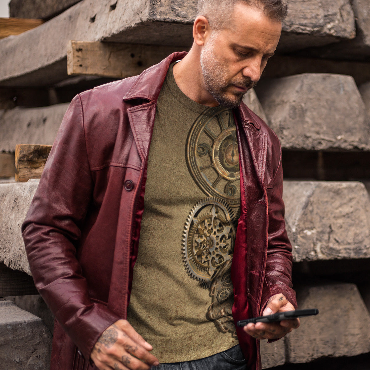 Steampunk Rusted Clocks Tee