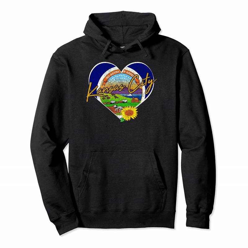 Kansas City Kansas Flag Heart Shirt State Souvenir Gift, T Shirt, Sweatshirt