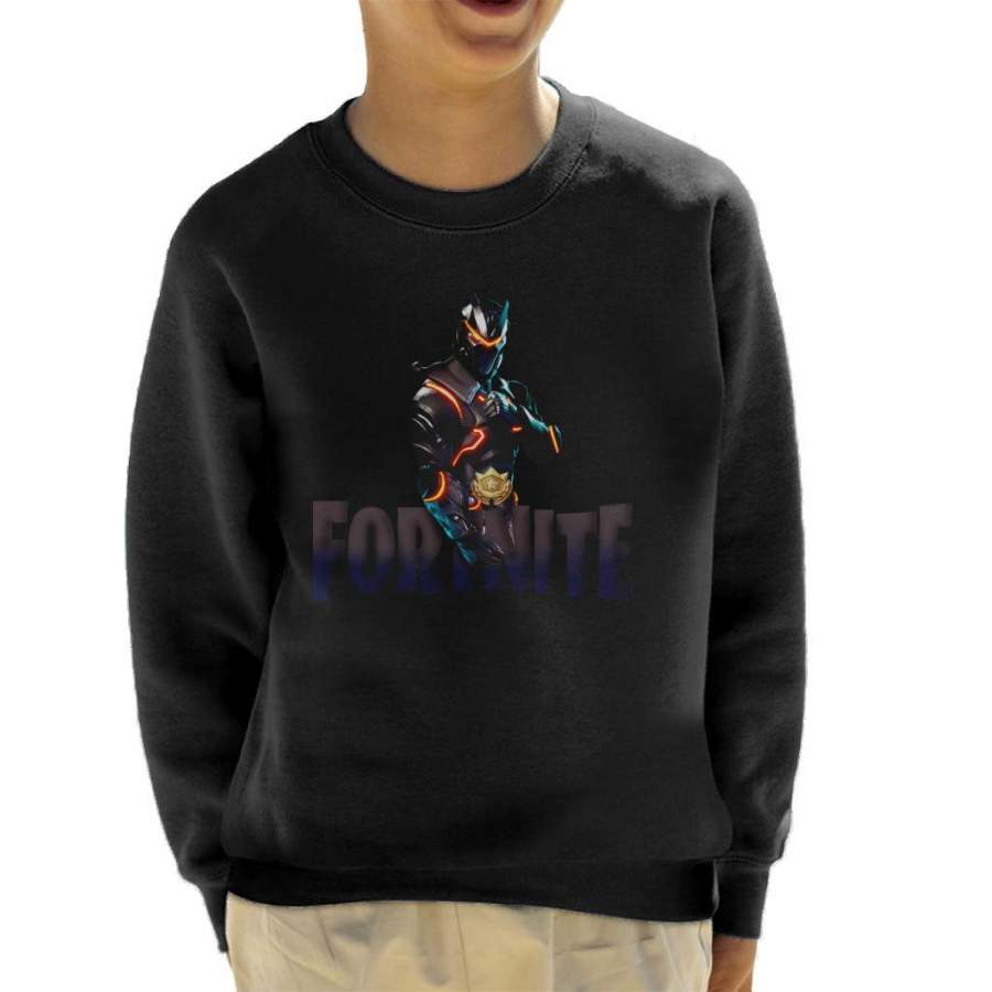 Fortnite Omega Orange Neon Skin Kid’s Sweatshirt