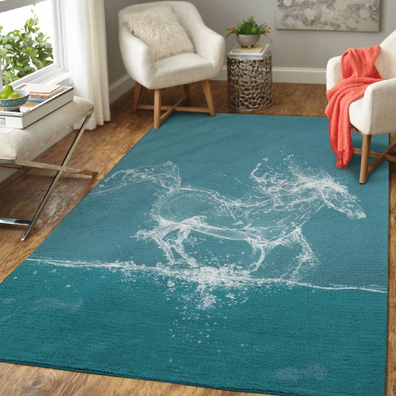 Water Horse – Animals Area Rug Carpet