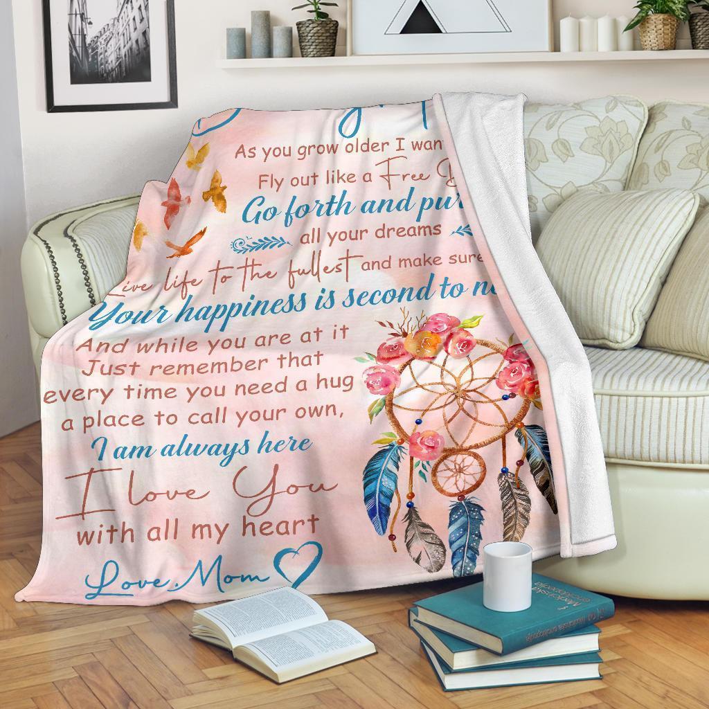 To My Daughter As You Grow Older I Want You To Fly Blanket Gift For Daughter From Mom Birthday Gift Home Decor Bedding Couch Sofa Soft And Comfy Cozy