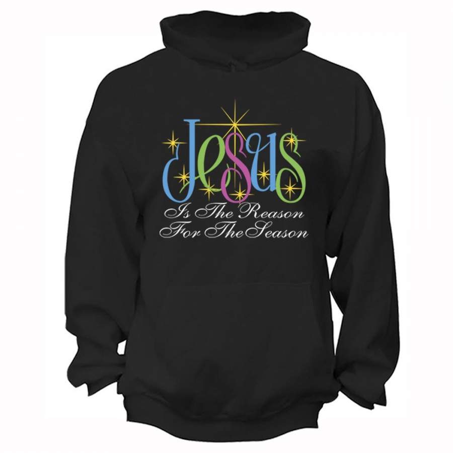 XtraFly Apparel Men’s Jesus is the Reason For the Season Christian Ugly Christmas Hooded-Sweatshirt Pullover Hoodie