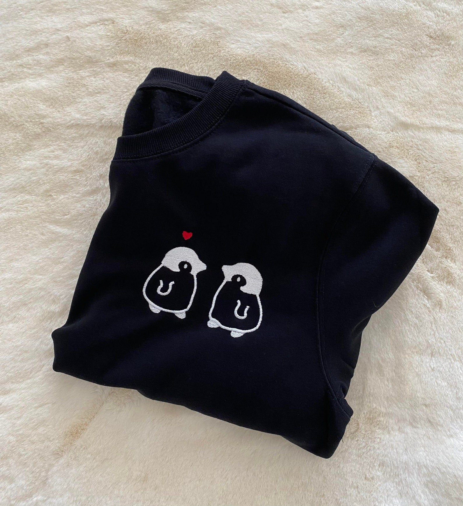 Penguin Embroidered Halloween Sweatshirt 2D Crewneck Sweatshirt All Over Print Sweatshirt For Women Sweatshirt For Men Sws3339