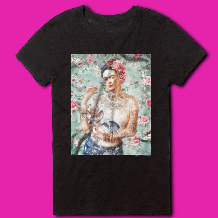 Bad Mexican Female Artist With Cat Women’S T Shirt