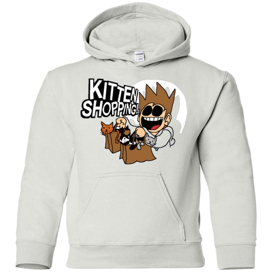 AGR EDDSWORLD KITTEN SHOPPING Youth Pullover Hoodie