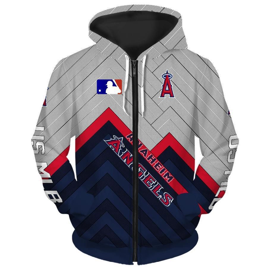 Los Angeles Angels 3D Zipper Hoodie