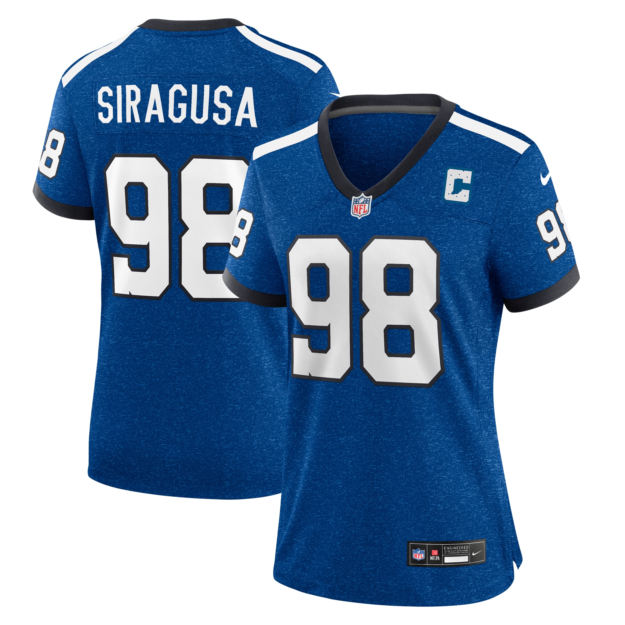 Tony Siragusa Indianapolis Colts Women's Indiana Nights Alternate Game Jersey – Royal