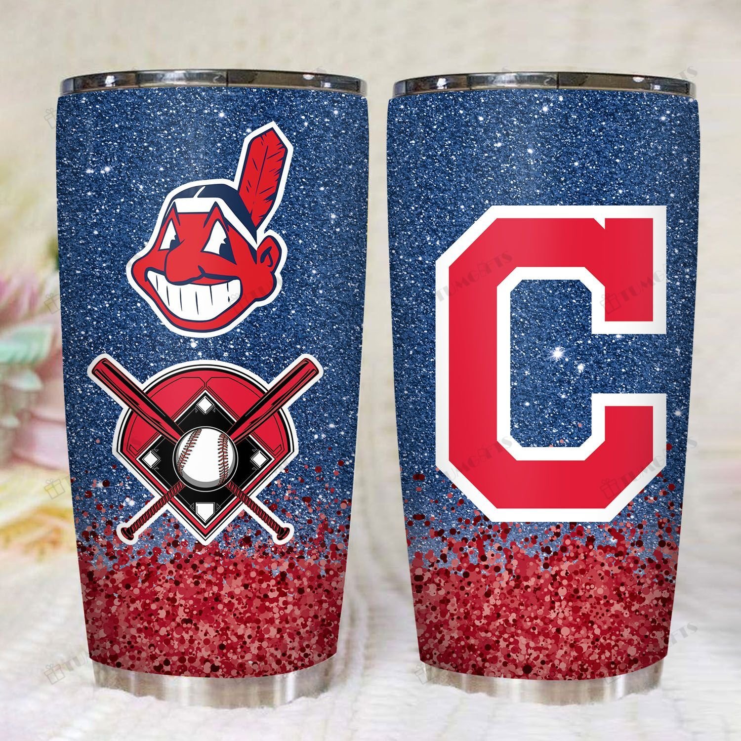 Cleveland Indians American Baseball Team 20Oz Stainless Steel Tumbler