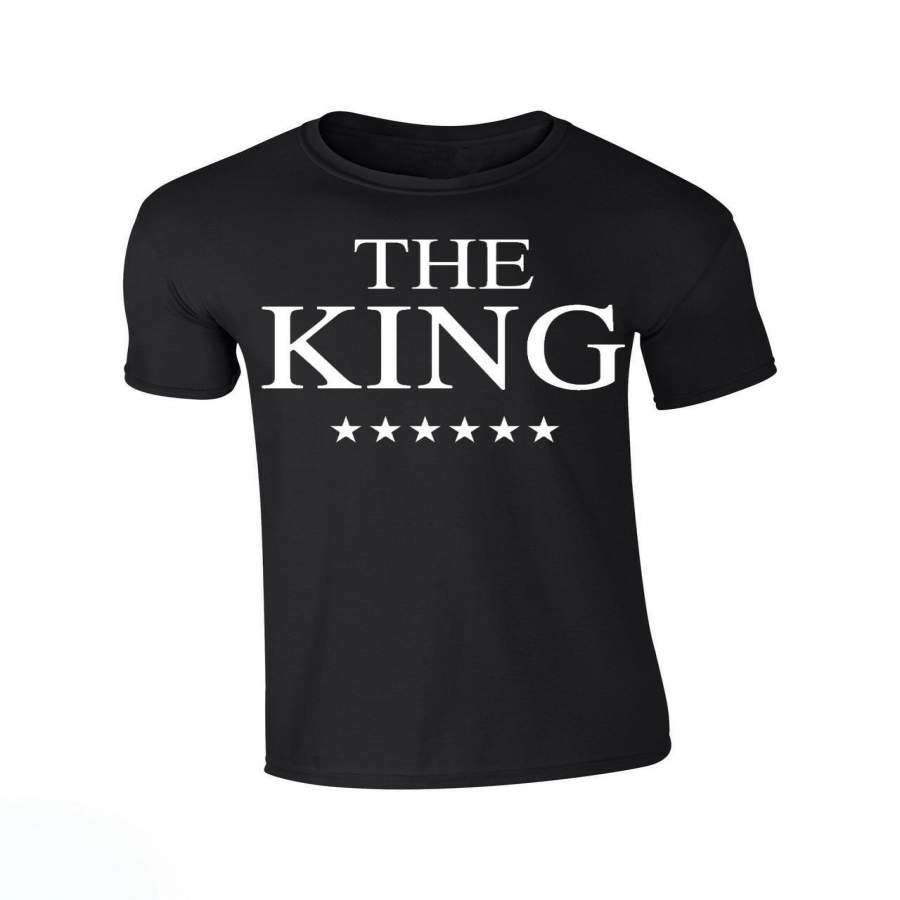 THE KING CROWN T-Shirt LOVE valentines day Couples Matching