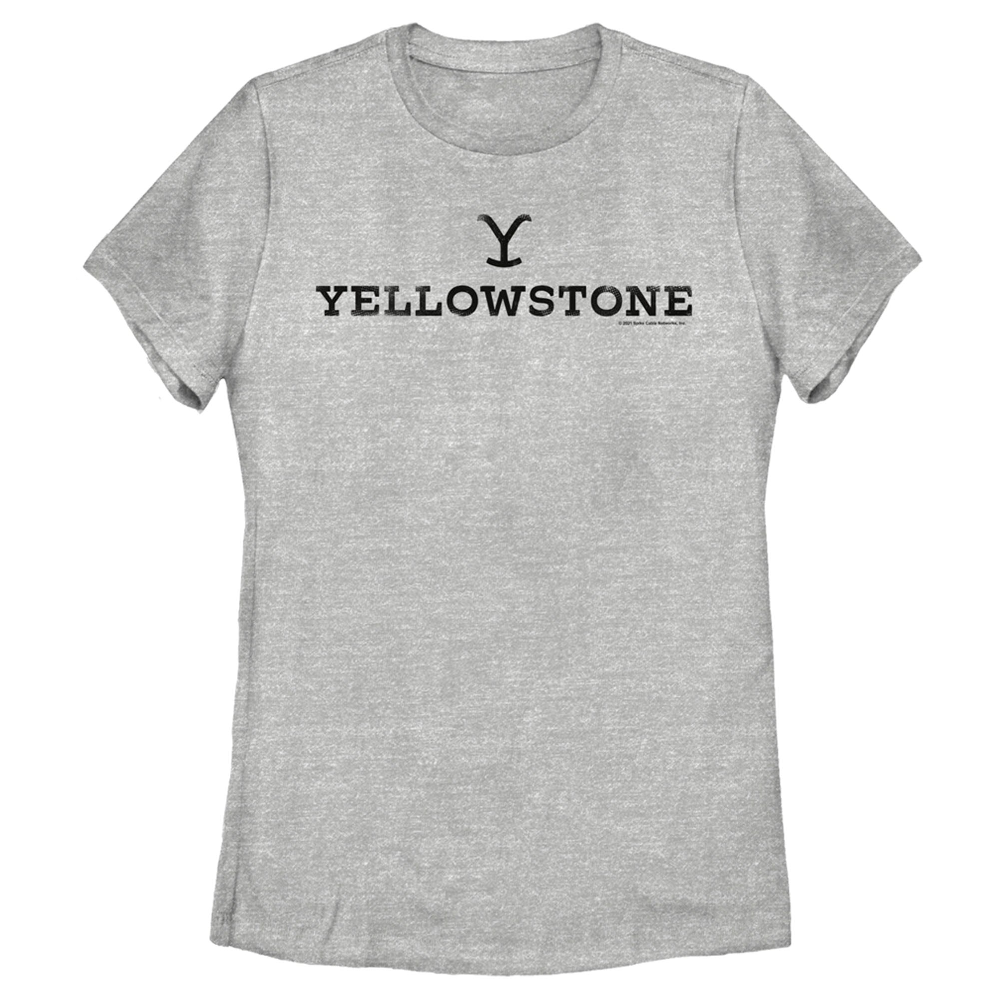 Women’S Yellowstone White Dutton Ranch Brand Logo T-Shirt