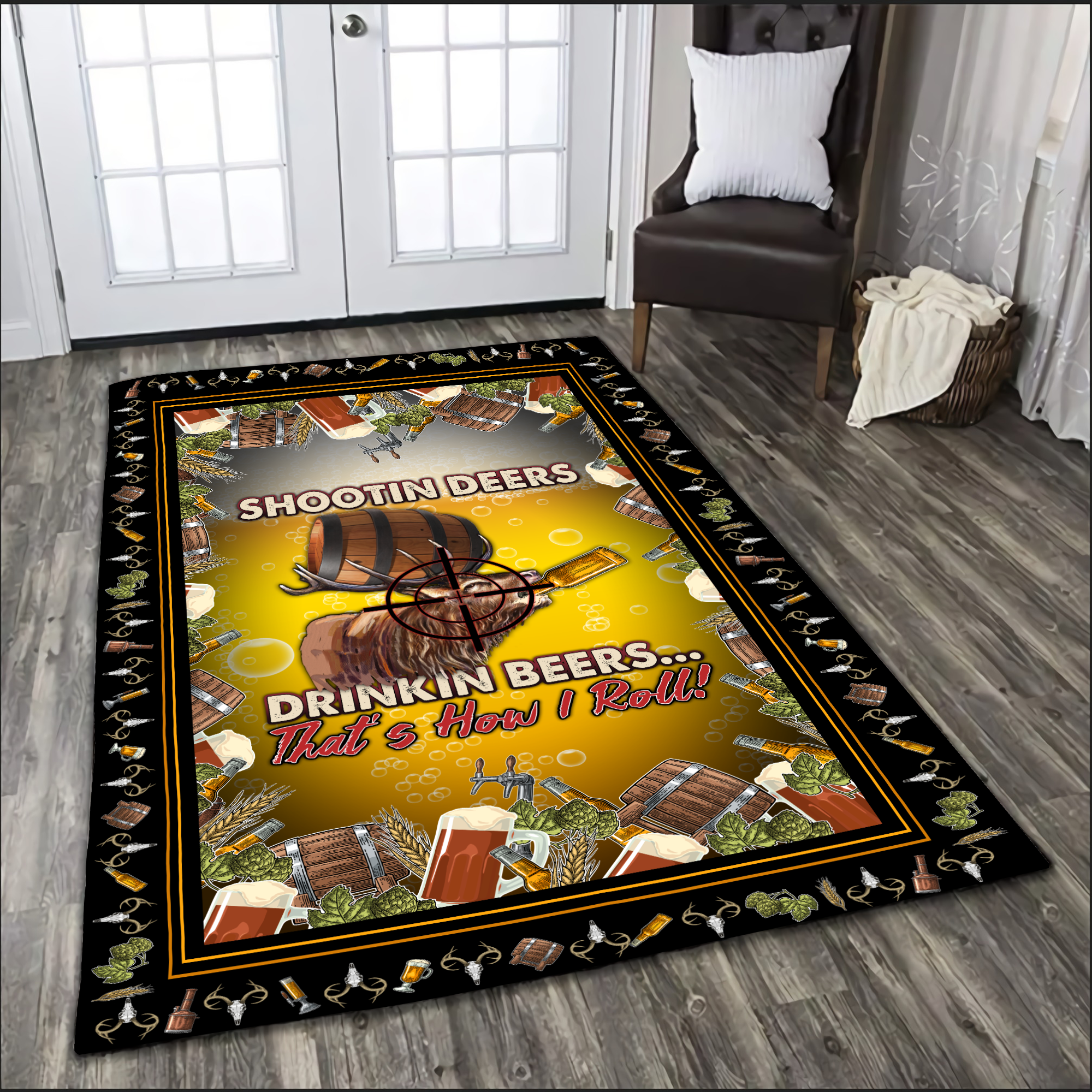 Shootin’ Deer And Huntin’ Deer Rug Mh2309201