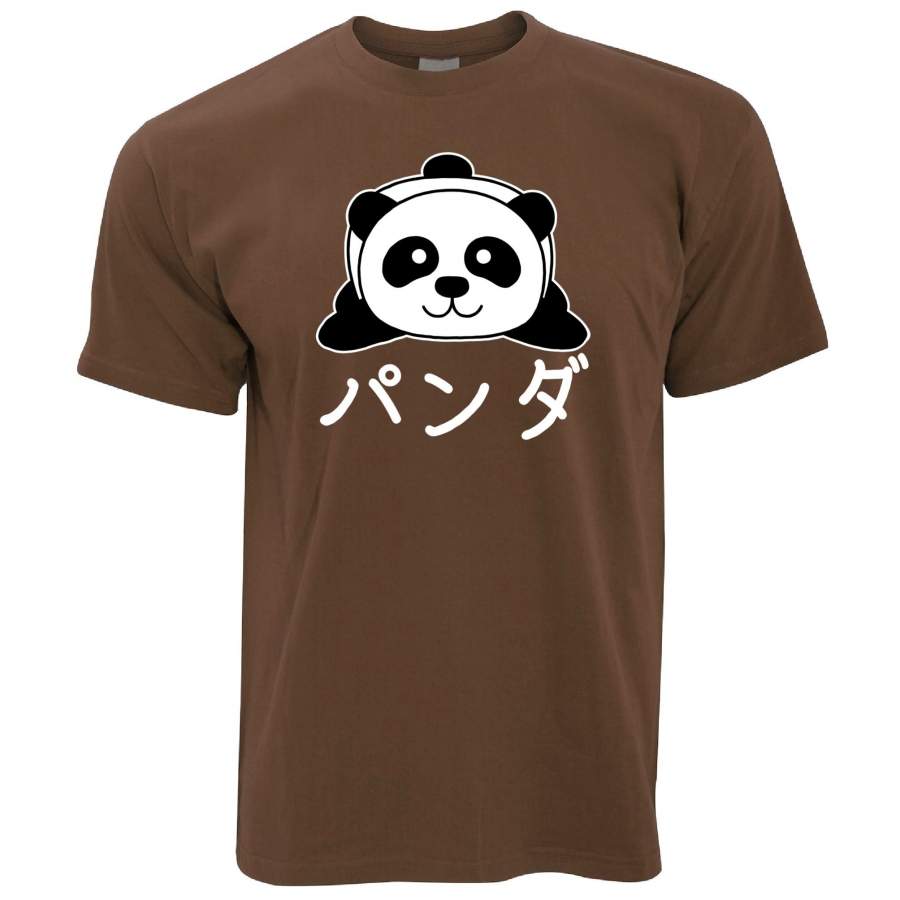 Cute T Shirt Japanese Baby Panda With Text