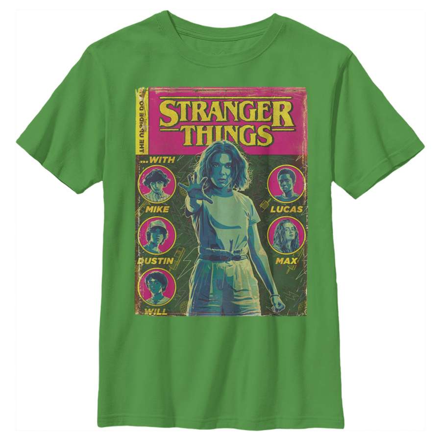 Stranger Things Boy’s Vintage Comic Book Cover  T Shirt