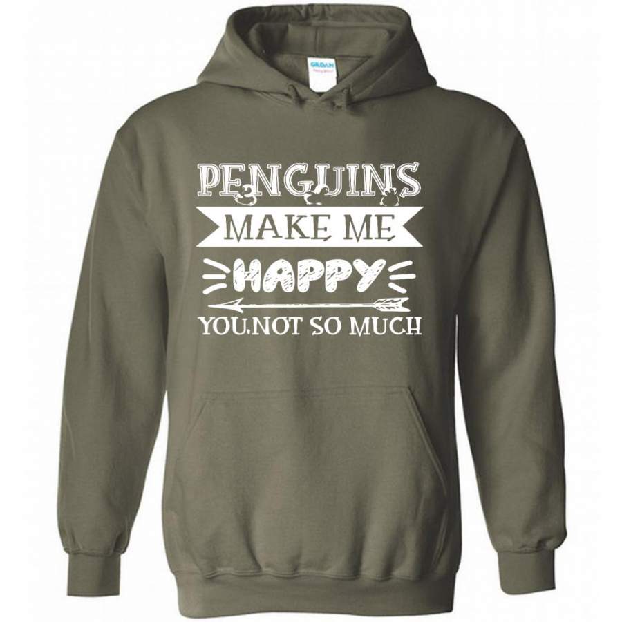 Penguins Make Me Happy You Not SO Much – Gildan Heavy Blend Hoodie