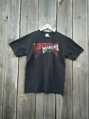 Vintage T Shirt S Metallica Heavy Metal Rock  L Shirt  Black 6036