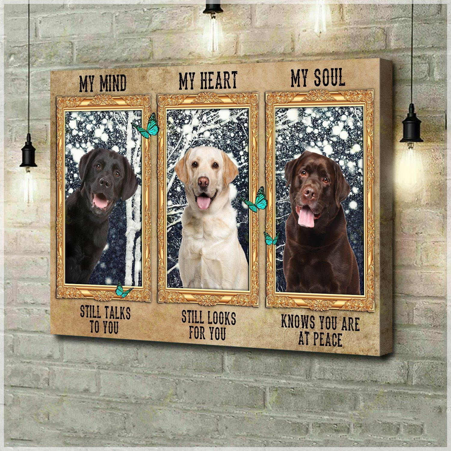 Labrador – My Soul Knows You Are At Peace Canvas And Poster | Wall Decor Visual Art