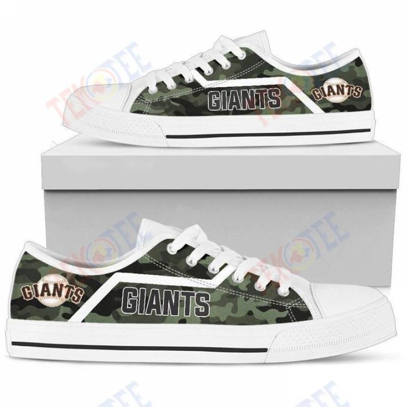 Mens Womens Simple Camo San Francisco Giants Low Top Shoes Custom Print Footwear Converse Sneakers TMT210