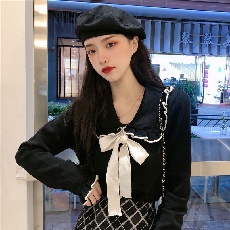 Woman Sweaters Femme Chandails Autumn and Winter 2020 Top Sweater Doll Collar Sweater Women Pull Hiver alx