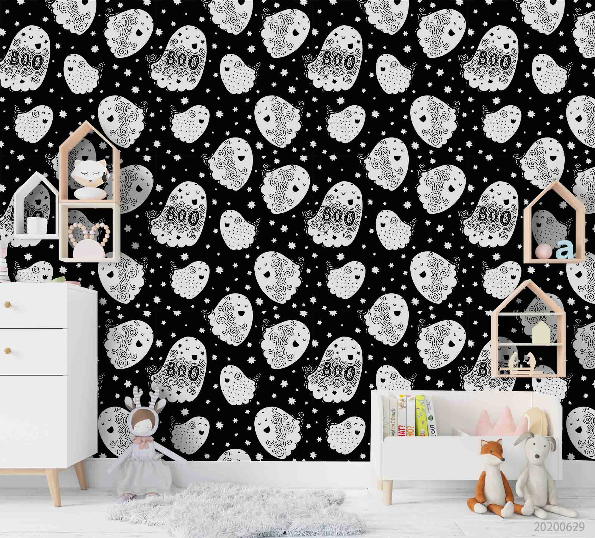 3D Halloween Party Wall Mural Wallpaper A374 Lqh