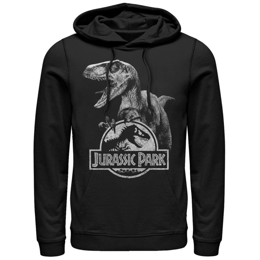 Jurassic Park Men’s Raptor Logo  Lightweight Hoodie