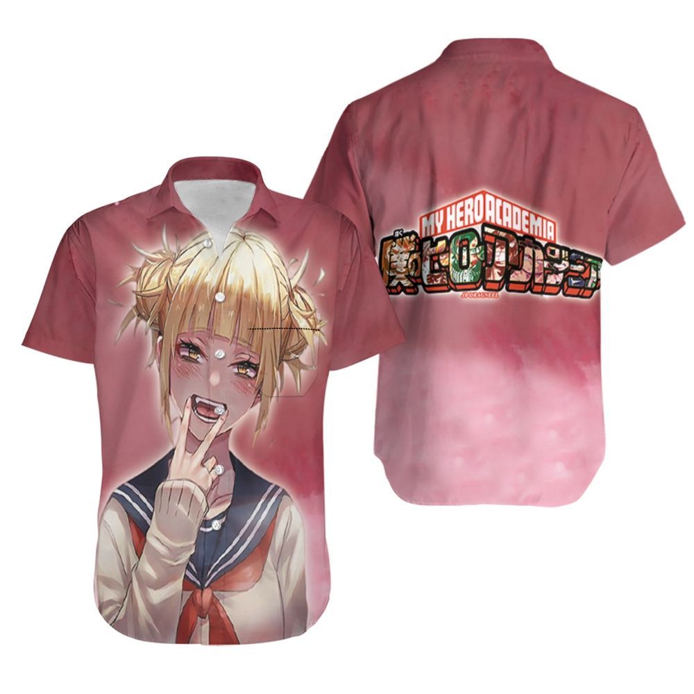 Unifinz My Hero Academia Hawaiian Shirt Toga Himiko Red Mha Logo Aloha 2022 Ha103479